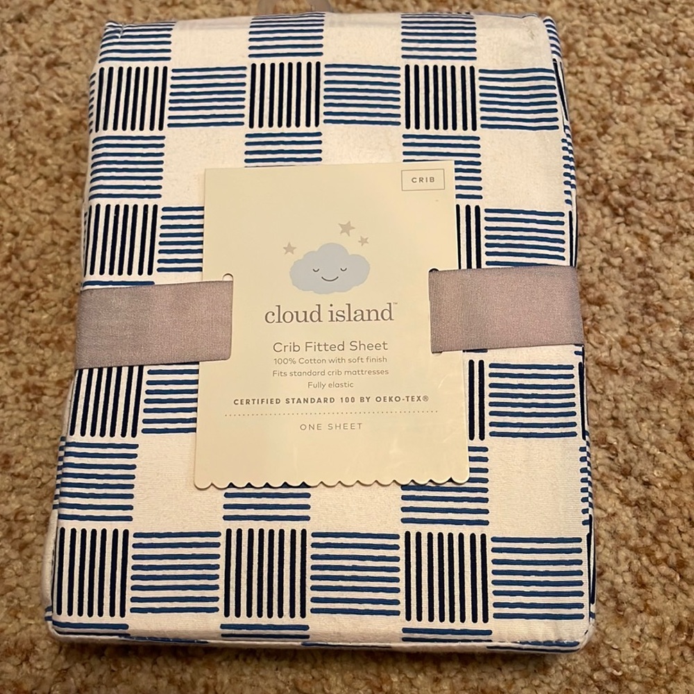 Cloud Island Crib Fitted Sheet